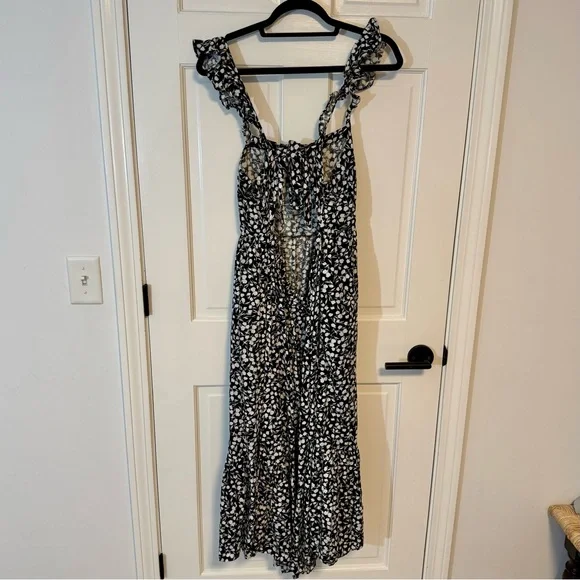RIXO x Target | Midi Ruffle Dress, Black & White Floral Print, Size 16 - EUC - Picture 8 of 11